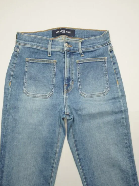Veronica Beard Beverly High Waist Skinny Flare Leg Jeans Size 27 - Picture 5 of 13